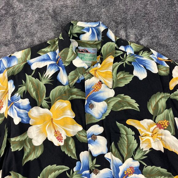 Vtg Reyn Spooner Button Up Short Sleeve Tropical Hawaiian AOP S Single Stitch - Picture 2 of 9